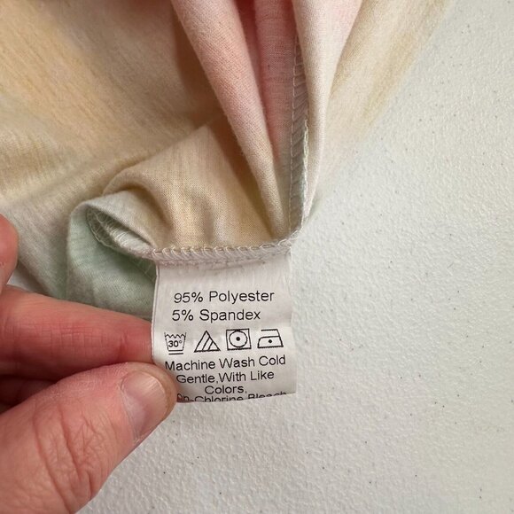 Tie-Dye Bee Kind Graphic T-Shirt XL Rainbow Hippie Retro Colorful Neon Vibrant - Picture 5 of 7